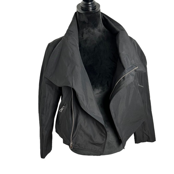 Jarbo Collection Black High Neck Zip Moto Fitted Jacket SZS - Picture 8 of 10